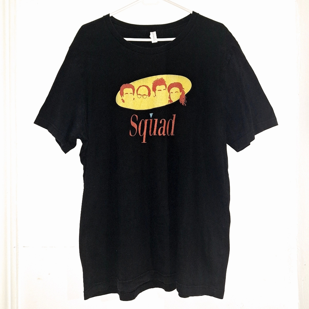 Black Seinfeld Squad Graphic T-Shirt L
